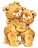 two teddy bears hugging