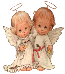two angels arm in arm