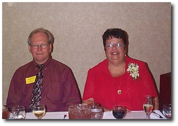 left: Mike Hulse - speaker,
right: Molly Post - president