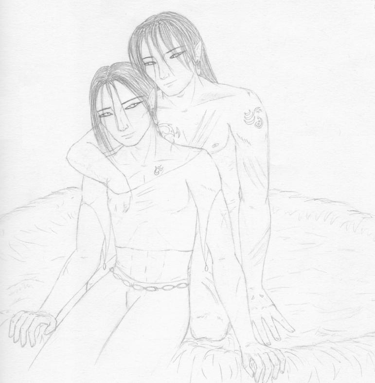 Tarazed and Acubens. I swear, I didn't mean to slash them, it's all Tarazed's fault, he began groping Acubens and... and... *sobs*