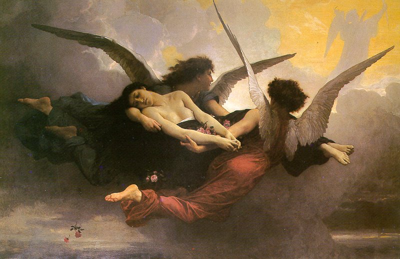  Bouguereau A Soul Brought to Heaven, 1878, oil on canvas, Mus�e du P�rigord.