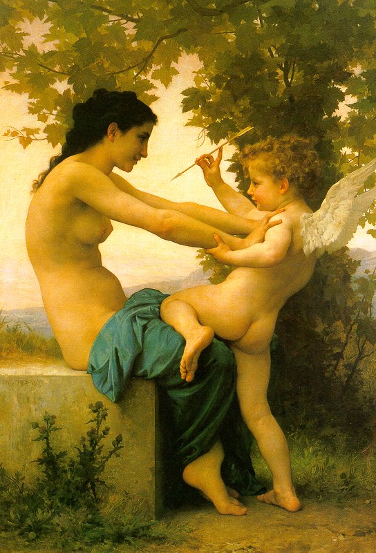  10. Bouguereau Young Girl Defending Herself against Eros, 1880, oil on canvas, University of North Carolina, Wilmington. 