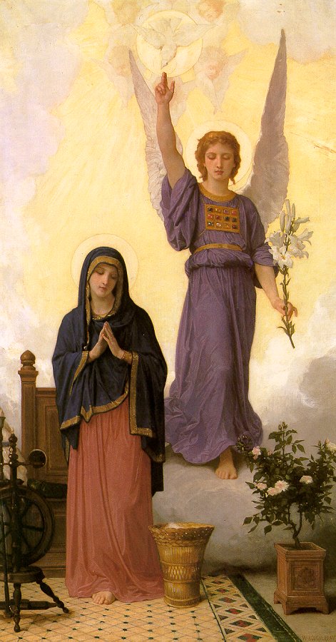  6. Bouguereau The Annunciation, 1888, oil on canvas. 