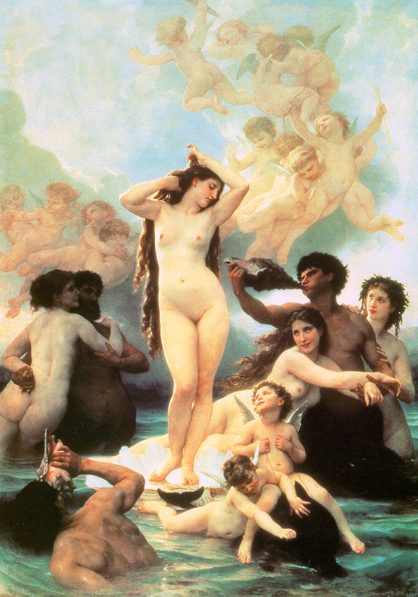  7. Bouguereau The Birth of Venus, 1879, oil on canvas, Mus�e d'Orsay at Paris. 