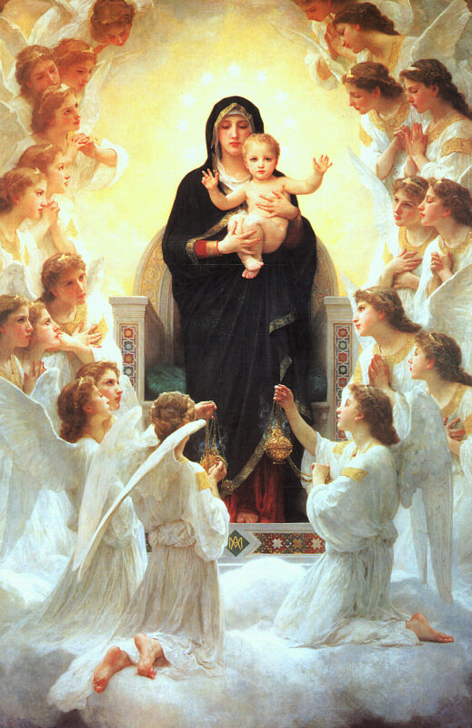  8. Bouguereau The Virgin with Angels, 1900, oil on canvas, Mus�e du Petit Palais at Paris. 
