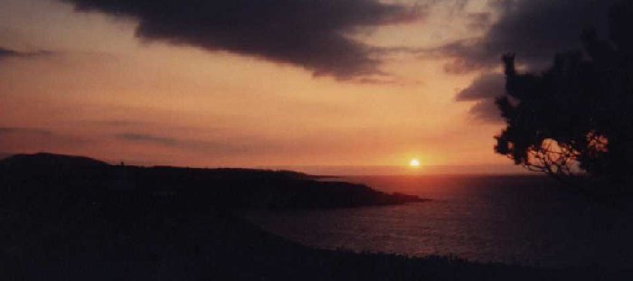 vista da tenda em Luarca!