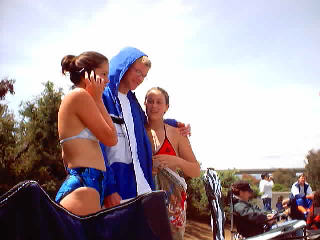 (hailey's taking a picture of them from in front)