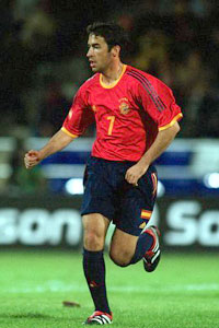 Spain's goalscorer Raul