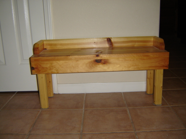 3 Pairs of Boots tuck under Bench!