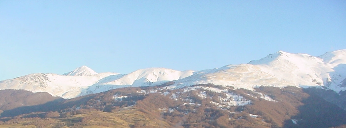 Another picture of the mountains near Camp Bondsteel
