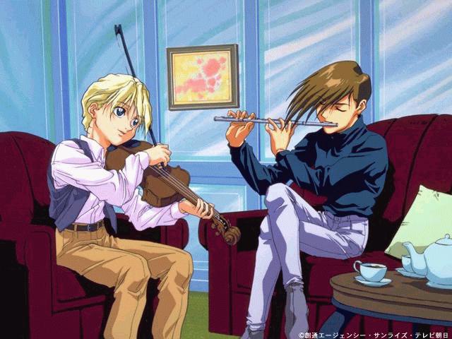 I love this pic & all, but im sorry you CANNOT play a flute with your legs crossed. Jeez Trowa!!