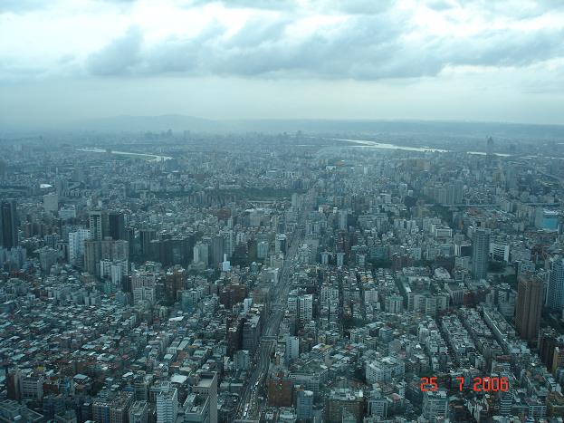 Taipei City from the top of 101