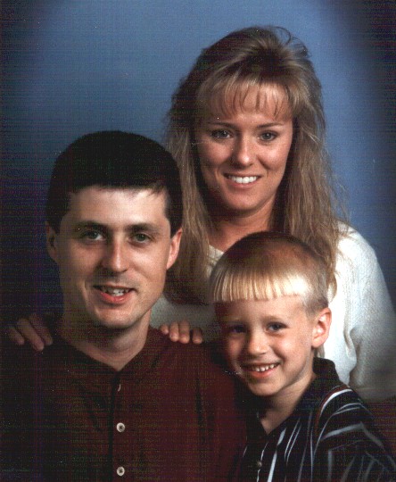Sharon, David & son, Bradley. Picture taken 1998