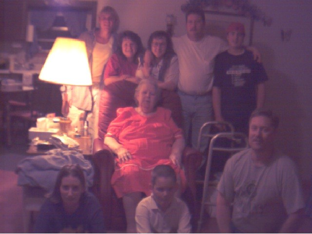 BACK: Terry, Christie, Mary, Donnie Nathan MIDDLE: Grandma FRONT Becky, Joseph & Les