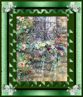 floral green frame