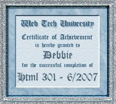Advanced html certificate