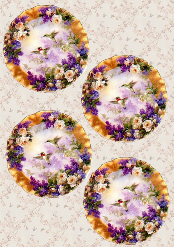 Hummingbird plate pyramid