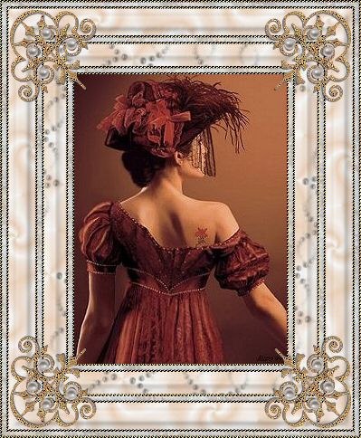 elegant lady in an oyster pearl frame