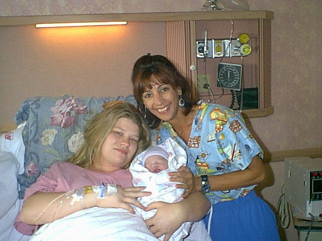 Midwife Cathy with Angel & Gianna