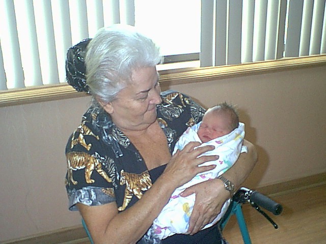New Great-Grandma (Barb) with Gianna