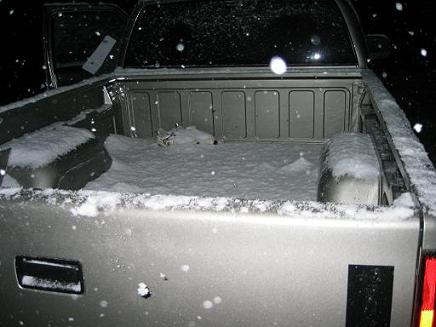 snowy bed