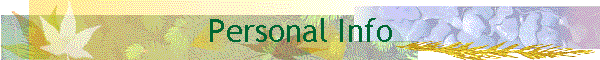 Personal Info