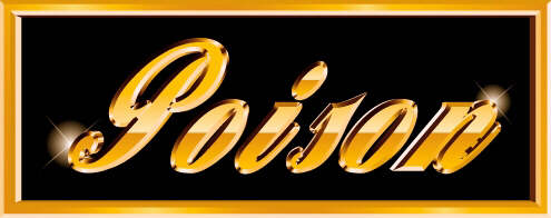 Poison banner, metallic poison logo