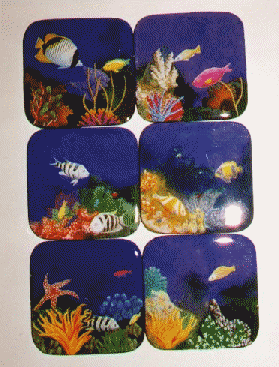 Chris' Barrier Reef coasters