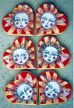 Denise - heart coasters