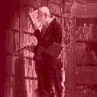 O Velho D�dalo em sua famosa Biblioteca Particular, obra de Pierluigi Acerd�sio, colaborador da Enciclop�dia