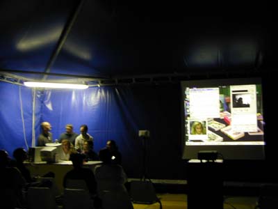 the con team and me during the videoconference
