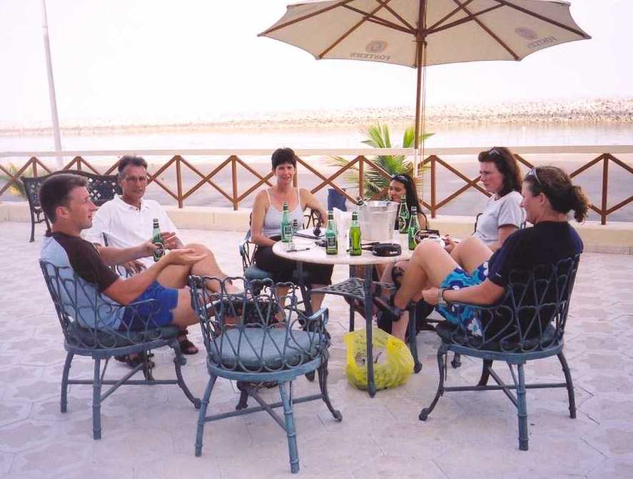 Relaxing after the dive