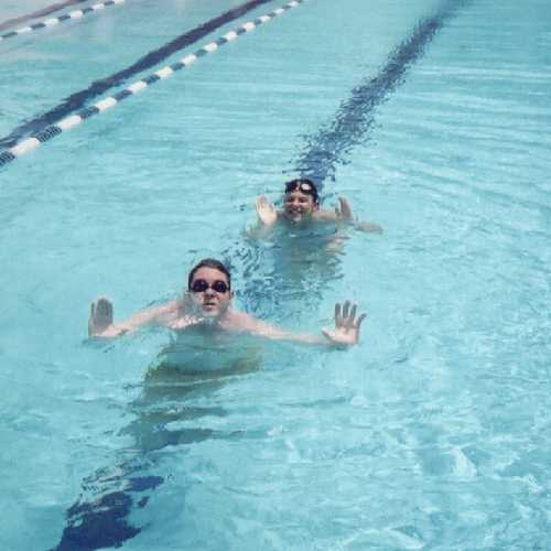 It's not actually necessary for students to have their hands out the water when doing their 10 minute float, but I thought I'd have a bit of a laugh.....