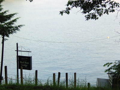 The view from the boat slip.