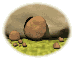 Stone Rolling Away From Jesus's Tomb