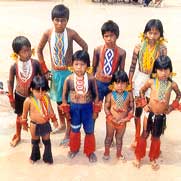 Quadro com crian�a indigens,redireciona para link ind�gena