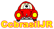 Gif animada de um fusca vermelho com inscri��o ccbrasilJ�nior, visitem-nos