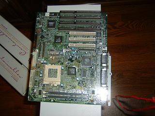 The IBM motherboard. It had a 233mhz pentium processor in it.
