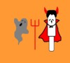 Satan, comes complete with whailing soul and pitchfork