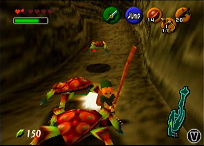 Link and Red Tektite