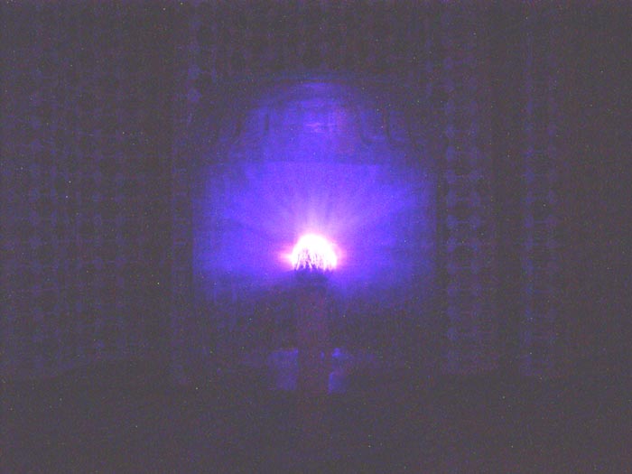 plasma globe in darkness.