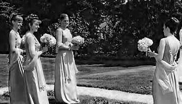 bridesmaids prewedding candid