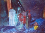 Snelschets met fles en kastrol / Quick Sketch
