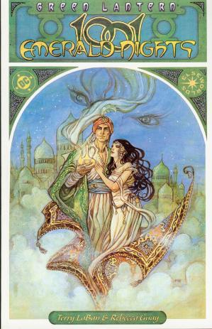 Green Lantern: 1001 Emerald Nights, cover by Rebecca Guay