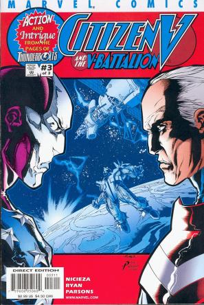 Citizen V & the V-Battalion #3 (Aug. 2001), cover by Michael Ryan & Sean Parsons