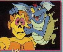 Brat-A-Rat playing with Scared Stiff's cranium!
