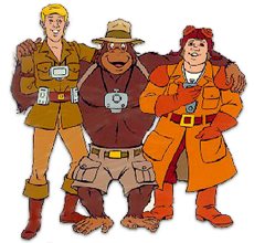 Meet the guys: Jake Kong, Tracy the Ape, and Eddie Spenser.
