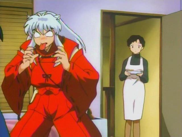 Inuyasha: "BLAH!!!" *blinks* "Er...I mean...it was GREAT!!" *sweatdrops*