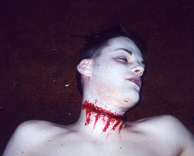 throat slashed by knife
