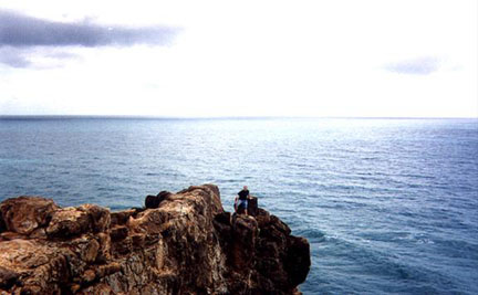 Rock climbing on Indian Head